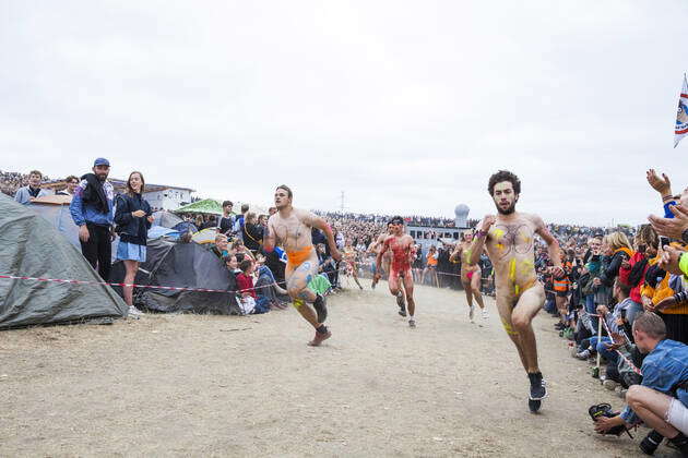 Naked Run Roskilde Festival Denmark Roskilde July