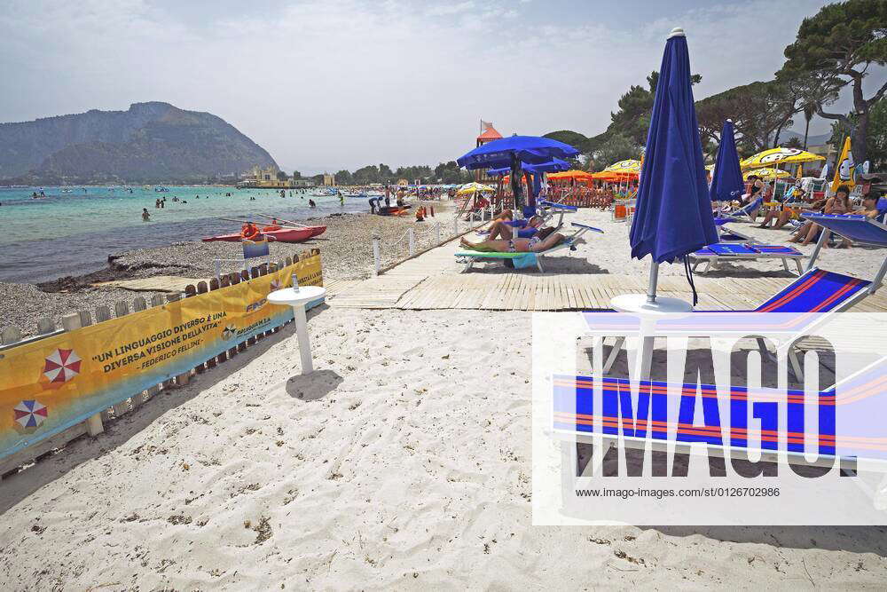 Mondello beach, Sicily, Italy, Europe