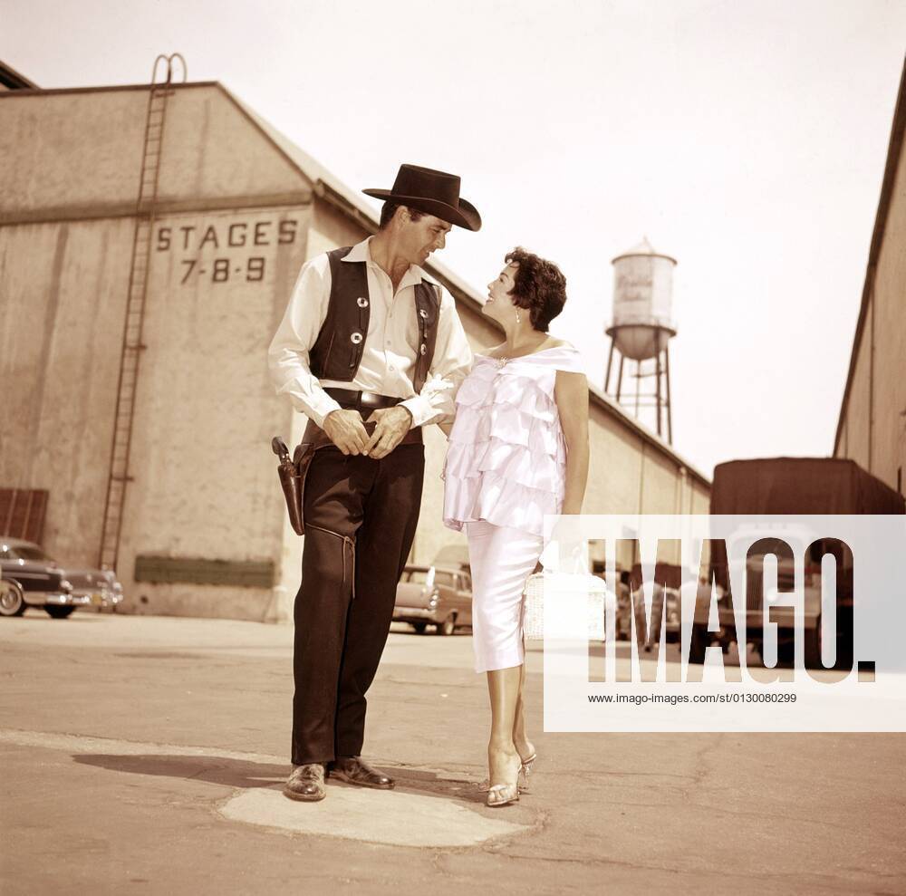 THE TEXAN, Rory Calhoun, and his first wife, actress Lita Baron, on the ...