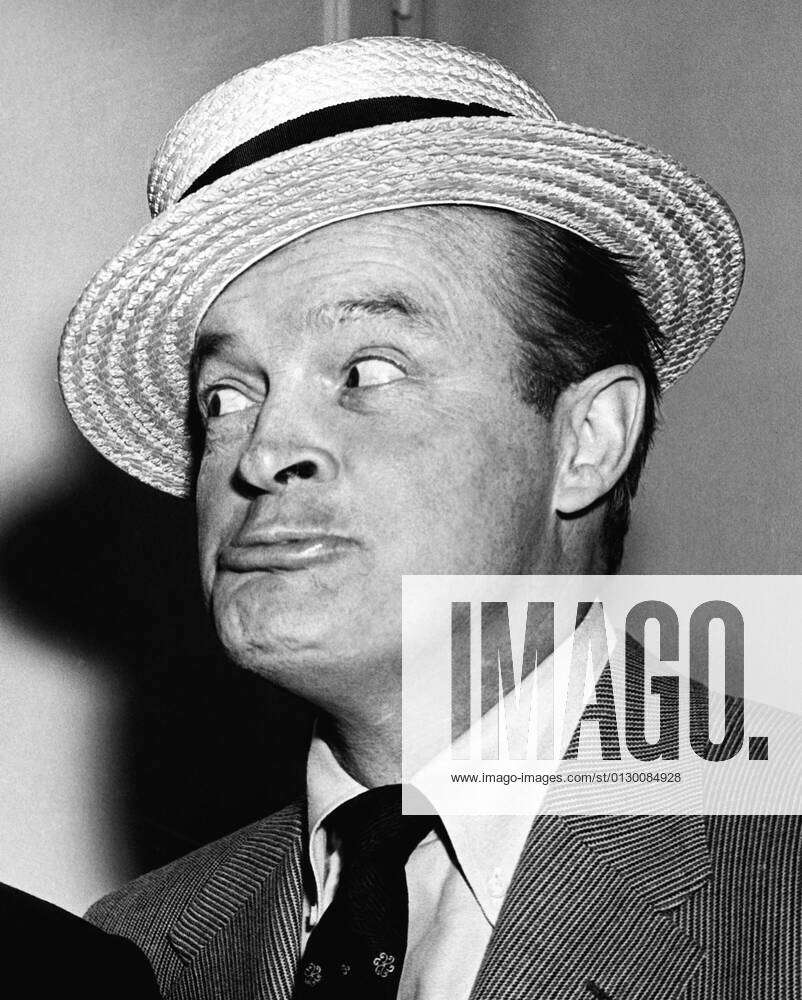 THE BOB HOPE SHOW, Bob Hope, host, imitating Maurice Chevalier, who is ...