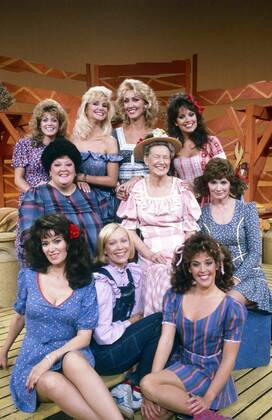 HEE HAW, top, from left: Irlene Mandrell, Gunilla Hutton, Linda ...