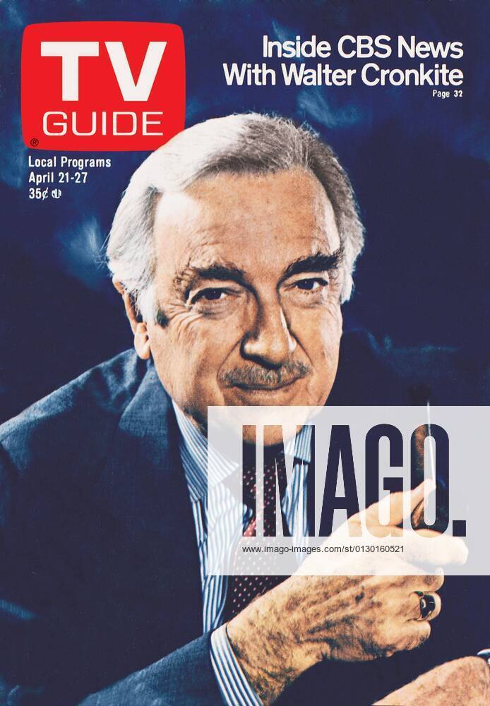 CBS EVENING NEWS, Walter Cronkite, TV GUIDE cover, April 21-27, 1979 ...