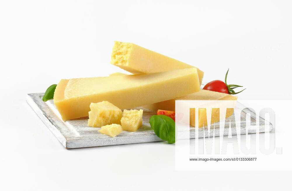 Wedges of parmesan cheese