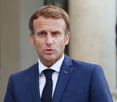 Le President De La Republique Francaise Emmanuel Macron Au Palais De L ...