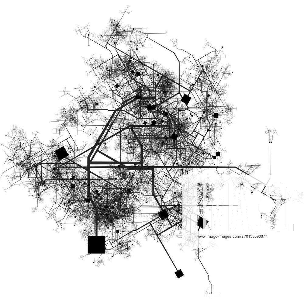 Intricate Fictional City Map