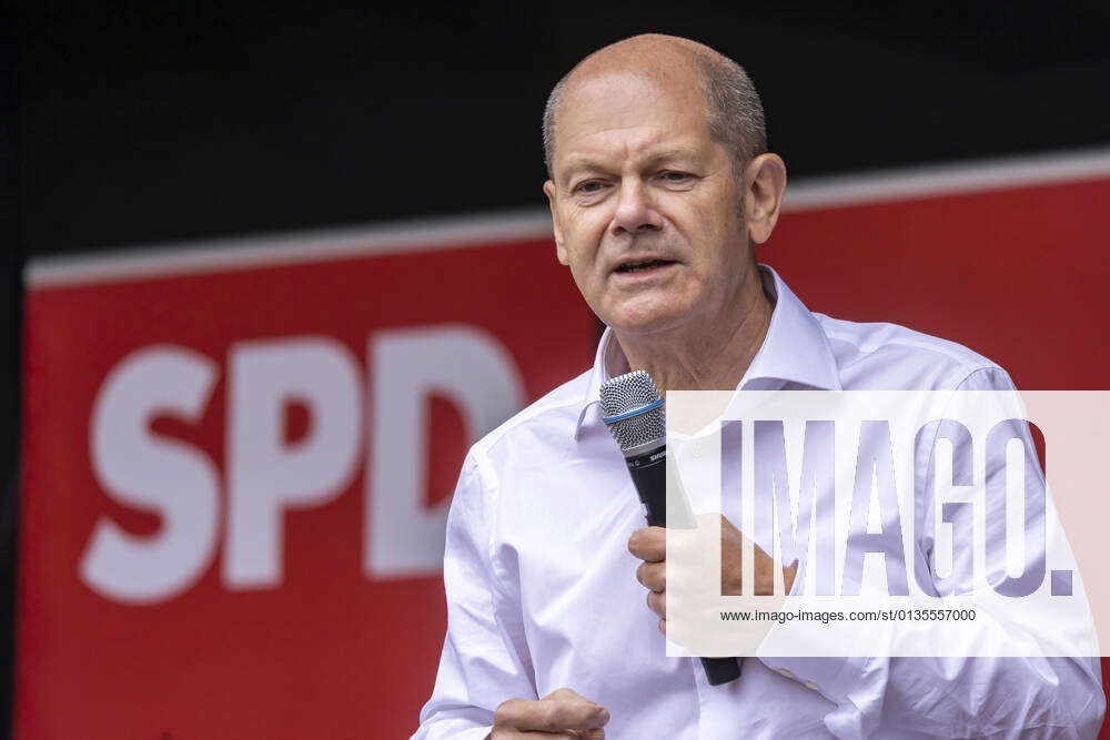 Election Campaign Appearance Of SPD Top Candidate Olaf Scholz In ...