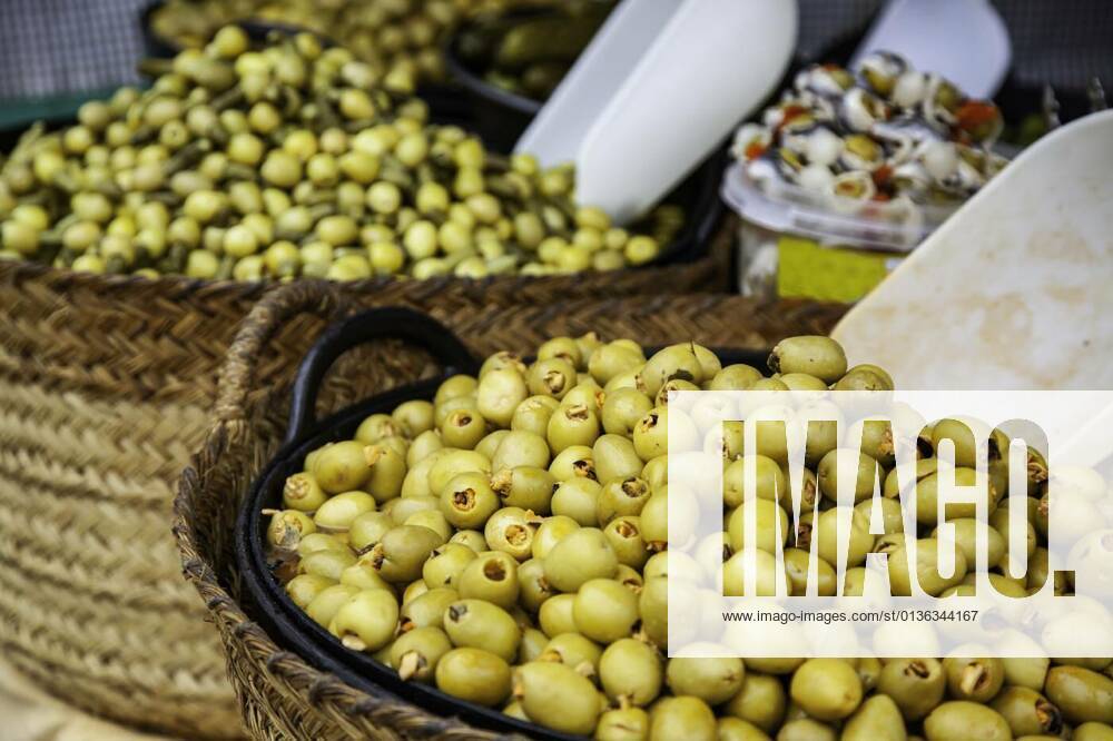 Olives in a market