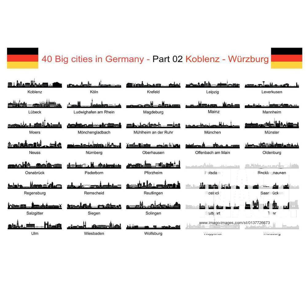 40 Big cities in Germany - Part 02 Koblenz - Würzburg