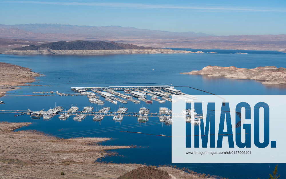 Hemenway Harbor marina at the southern end of Lake Mead near Hoover Dam in Nevada.. Lake Mead