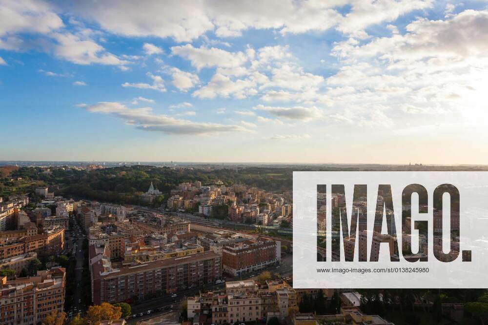 Rome aerial view, Roma. Italian landscape