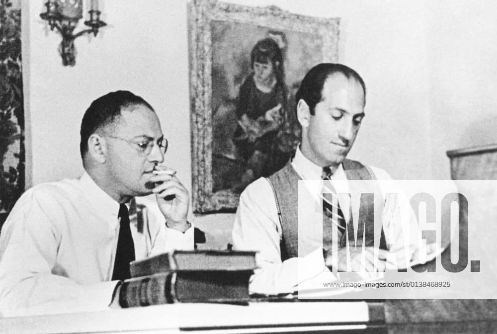 From left: Ira Gershwin, George Gershwin, circa 1935. Ref:PBDGERS EC001 ...