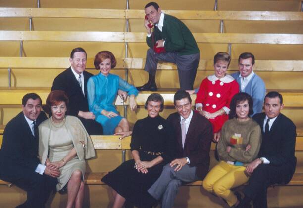 Actors with their TV and real spouses. Front row, from left: Danny ...