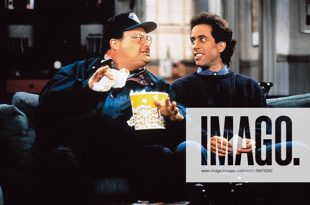 SEINFELD, from left Wayne Knight, Jerry Seinfeld, ?The Label Maker