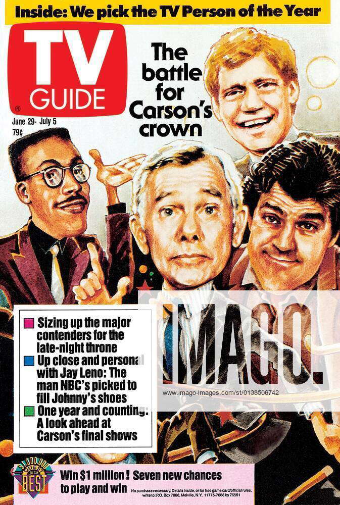 From left: Arsenio Hall, Johnny Carson, David Letterman, Jay Leno, TV ...