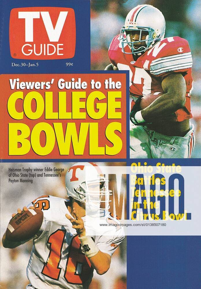 Viewers Guide to College Bowls, Eddie Peyton Manning, TV GUIDE cover, December