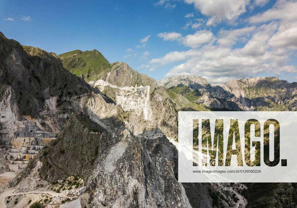 High Mountain Stone And Marble Quarries In The Apennines In Tuscany ...