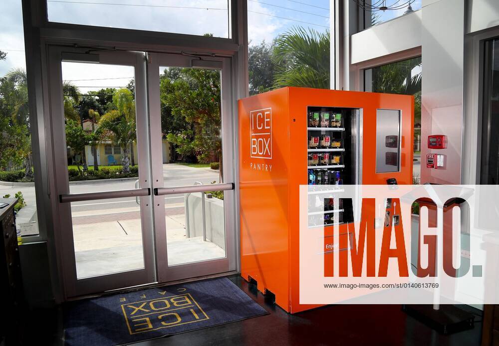 October 29, 2021 An Icebox Pantry vending machine inside Icebox Cafe