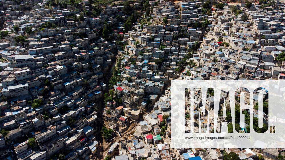 Aerial view of the thousands of houses in the Jalousie neighborhood today in PortauPrince, Haiti