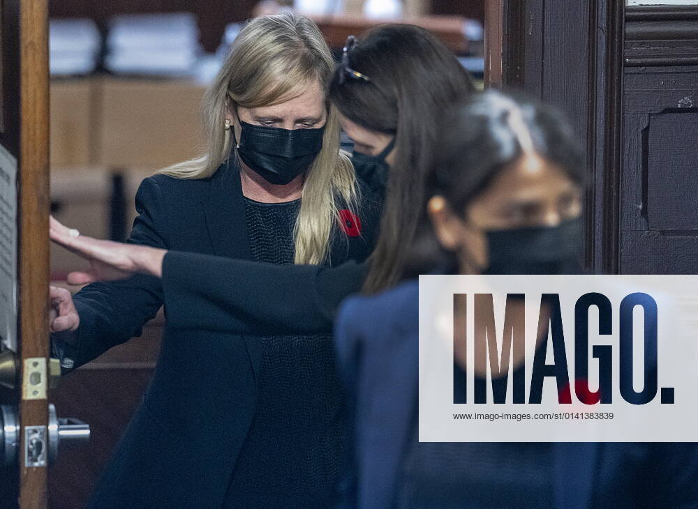 November 8, 2021, Halifax, NS, Canada Tracy Kitch, left, the former