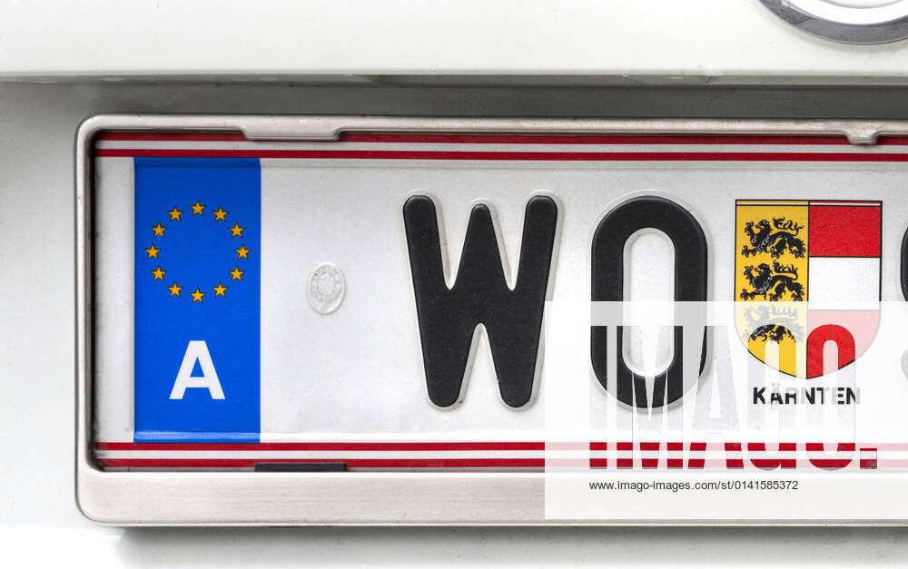 Car license plate WO Wolfsberg Carinthia Austria