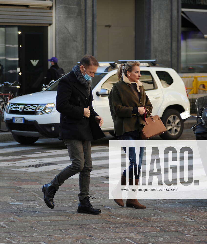 Milan, 30-11-2021 Rocco Siffredi surprised walking through the streets of  the center with his