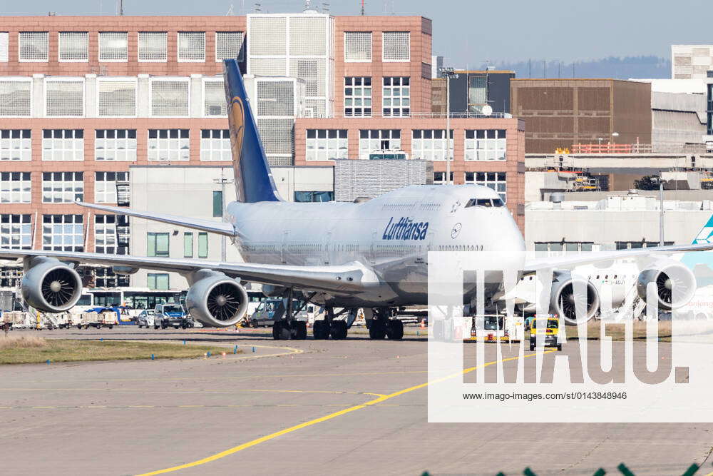 The Boeing 747 830 B748 of the airline Lufthansa LH DLH with the ...