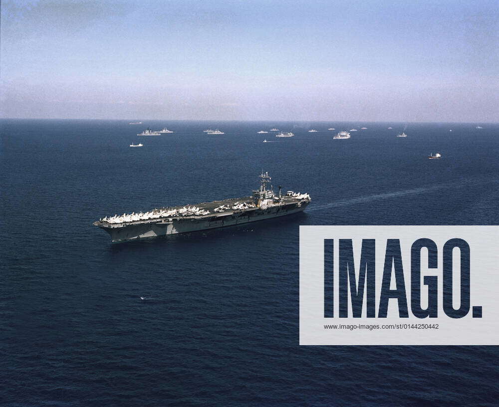 1976 - An aerial starboard bow view of the nuclear-powered aircraft ...