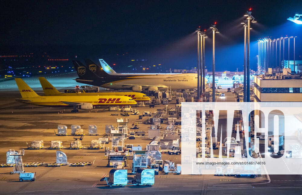 Cargo aircraft, at Cologne Bonn Airport, Cargo Terminal, CGN, Cologne ...