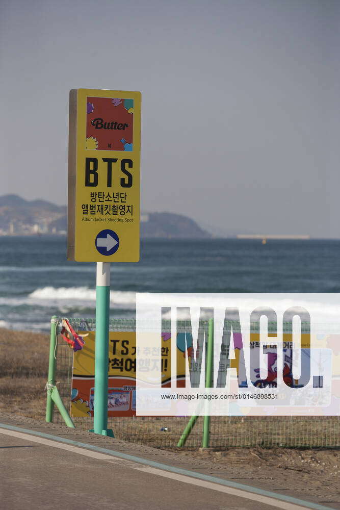 BTS Butter Album Photo Shoot Spot A View of sea and sand beach is BTS