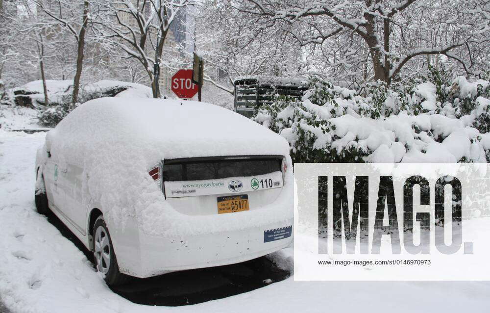 Snowfall at Central Park. January 7, 2022, New York, USA The first