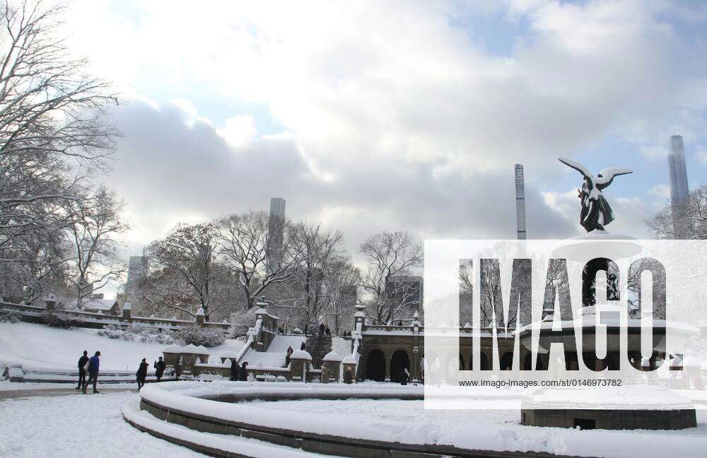 Snowfall at Central Park January 7, 2022, New York, USA The first