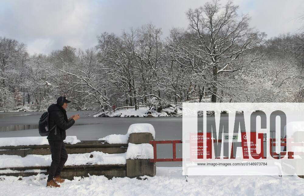 Snowfall at Central Park January 7, 2022, New York, USA The first