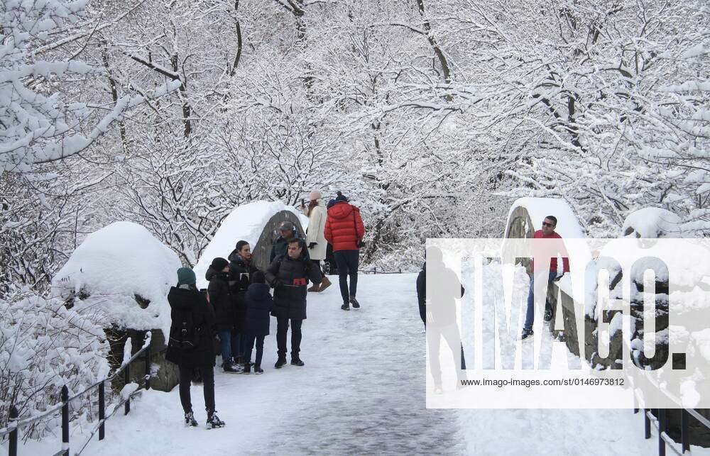 Snowfall at Central Park January 7, 2022, New York, USA The first