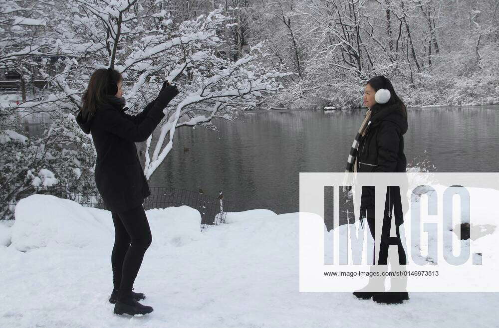 Snowfall at Central Park January 7, 2022, New York, USA The first