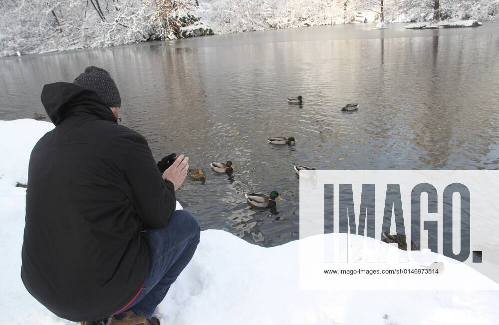 Snowfall at Central Park January 7, 2022, New York, USA The first
