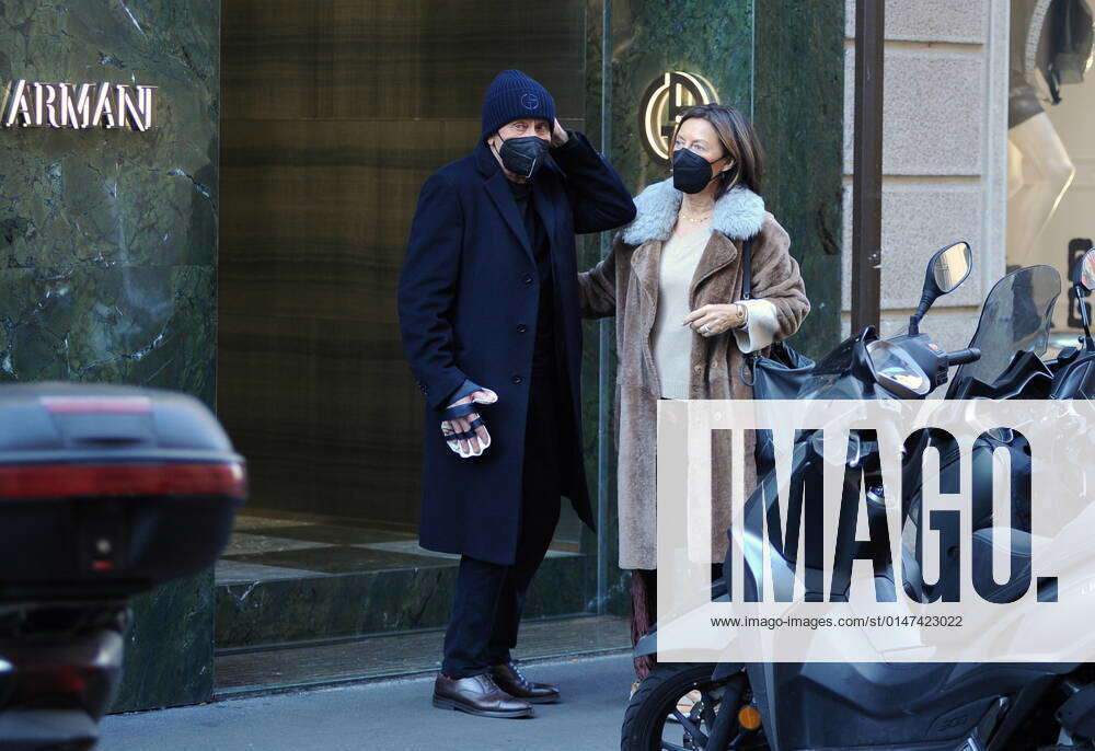 Milan, 13-01-2022 Gianni Morandi and his wife Anna Dan visit GIORGIO