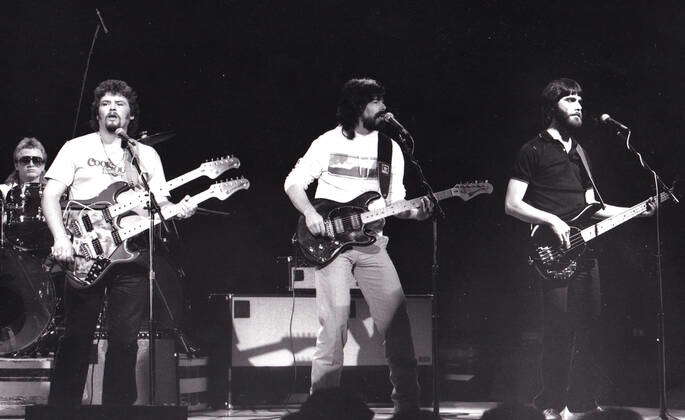 JANUARY 01: Country Group Alabama L R: Jeff Cook, Randy Owen, Mark ...