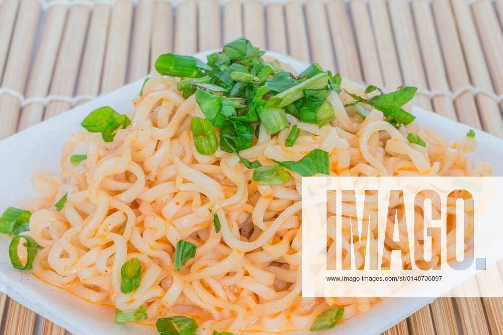 Homemade Quick Ramen Noodles with carrots and peas xFotosearchxLBRFx