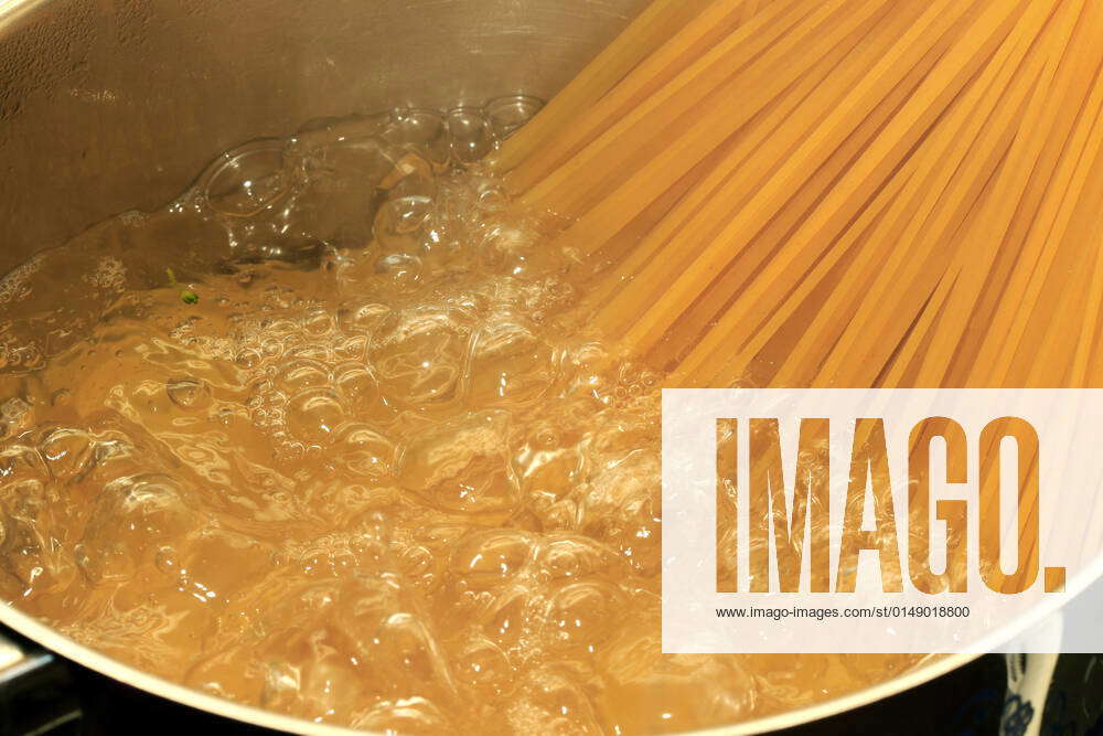 Pasta Italian origin spaghetti in a pot of boiling