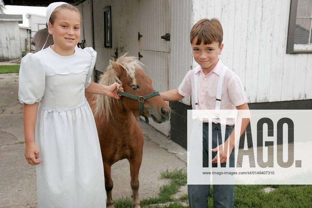 Amish Farm Tour, Boy, Girl, Siblings, Miniature Horse. Shipshewana ...