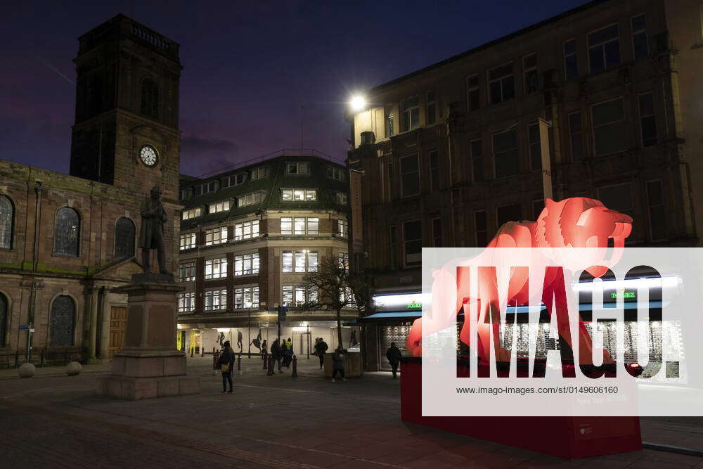 (220201) MANCHESTER (BRITAIN), Feb. 1, 2022 A tiger sculpture is