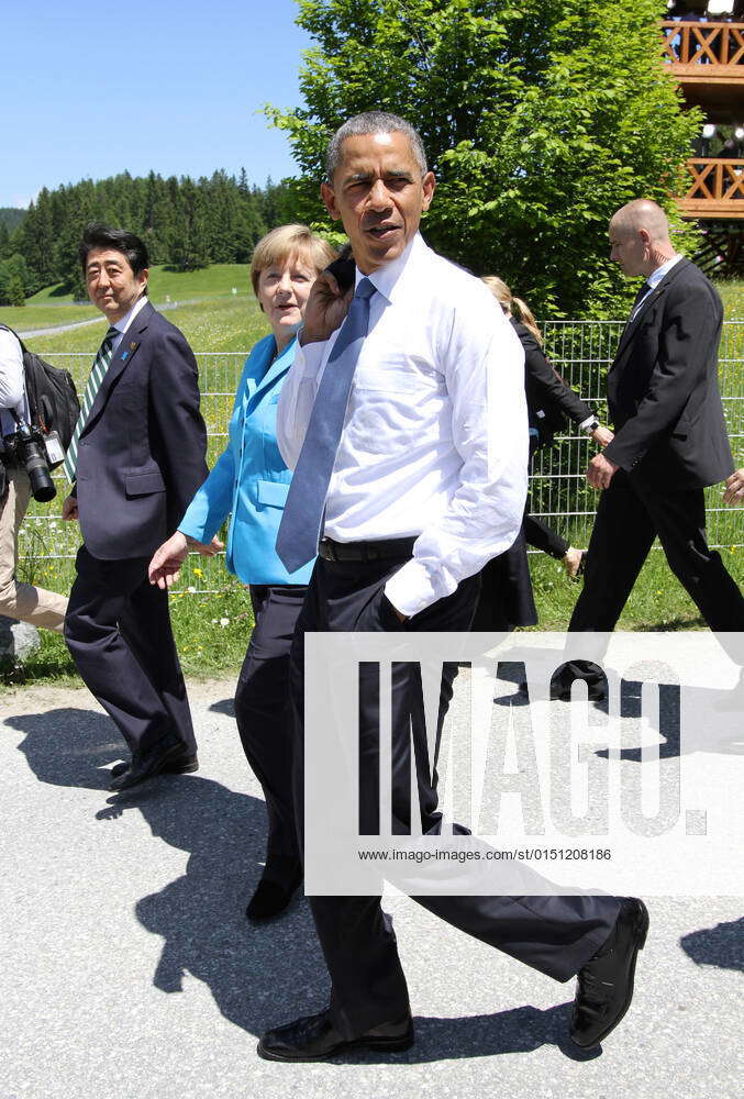 Angela Merkel Barack Obama G7 Summit Germany 2015 on 07 June 2015 at ...