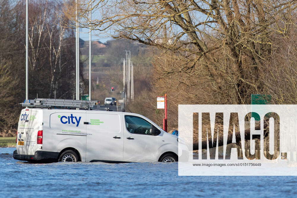 Storm Franklin Floods West Yorkshire Barnsdale Road in Castleford