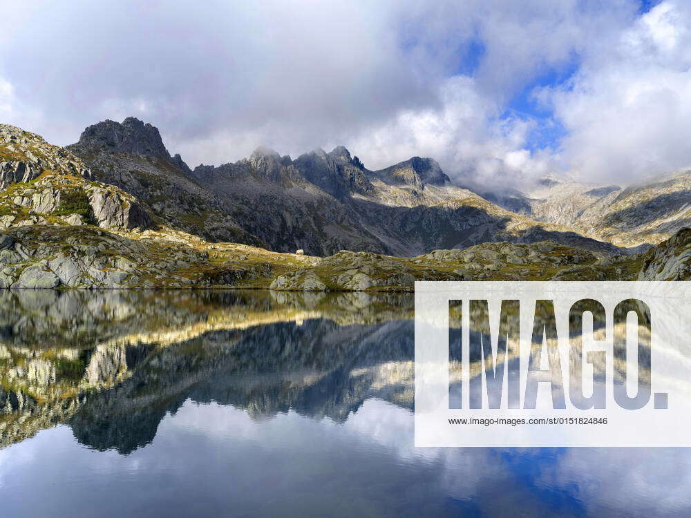 Lago Nero in the Presanella mountain range, Parco Naturale Adamello - Brenta,  in the Trentino