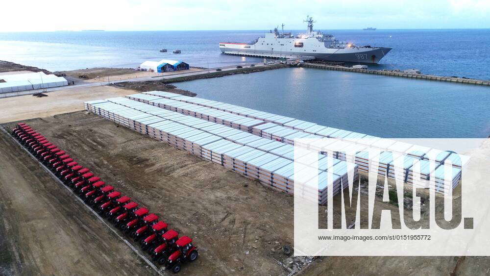 (220224) NUKU ALOFA, Feb. 24, 2022 Aerial photo taken on Feb. 21