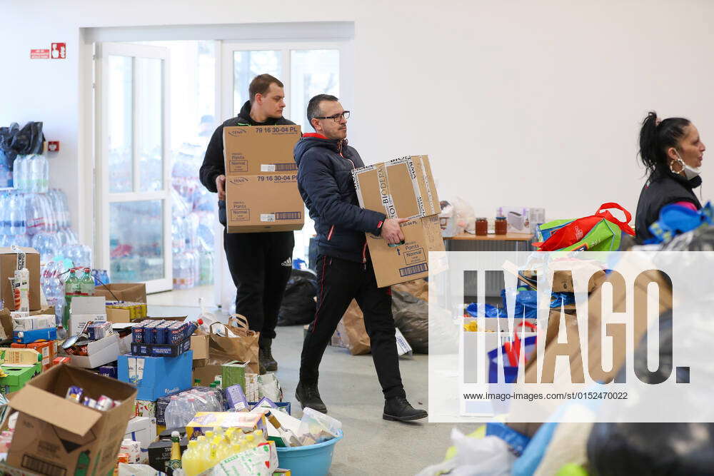 Donations for Ukrainian refugees Photo taken on February 28, 2022 shows