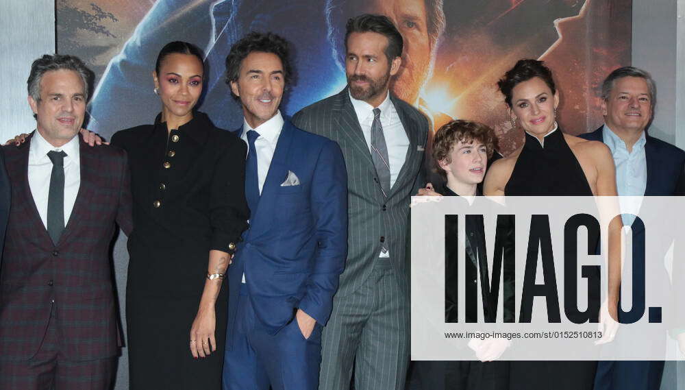 NEW YORK, NY February 28 Mark Ruffalo, ,Zoe Saldana, Shawn Levy, Ryan