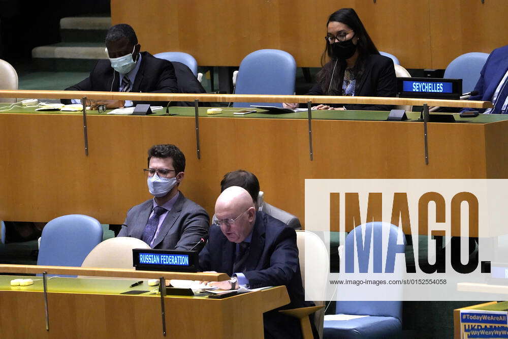 UN General Assembly Votes On Resolution Of Russian Invasion Of Ukraine Vasily Nebenzya, Permanent