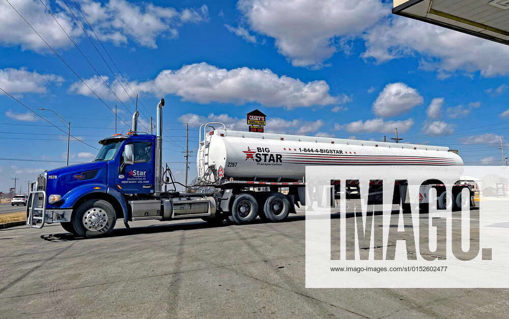 EMPORIA, KS MARCH 3 Gasoline tanker truck finishes offloading fuel