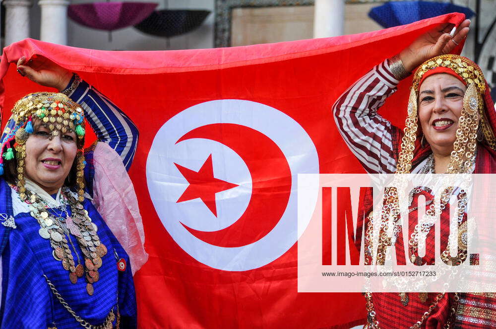 March 13, 2022, Tunis, Tunis, Tunisia Tunisians wear traditional